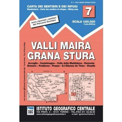 Afbeelding van IGC Italien 1 : 50 000 Wanderkarte 7 Maira Grana Stura