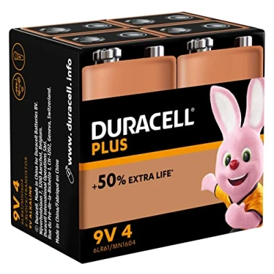 Afbeelding van Duracell Plus Mono alkaline batterijen LR20, Afmeting 9V 4 Stuk zwart, koper.