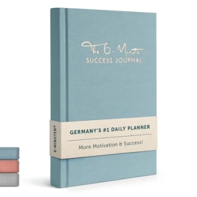 Afbeelding van The 6 Minute Success Journal (in het Engels) Bereik gerichte en ontspannen doelen minuten per dag voor meer motivatie, mindfulness focus succesdagboek van de makers &quot;6 dagboek&quot; (Blauw,