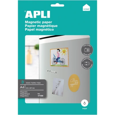Afbeelding van Apli Magnetisch Papier, Pak Van 3 Vellen Papier
