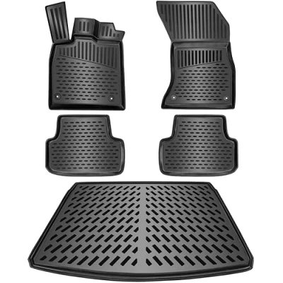 Afbeelding van ELMASLINE 3D rubberen matten &amp; kofferbakmat voor Opel Meriva B 2010 2017 vloermatten accessoires