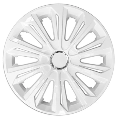 Afbeelding van NRM STERK wieldoppen 15&quot; Set van 4 stuks Wit gelakt