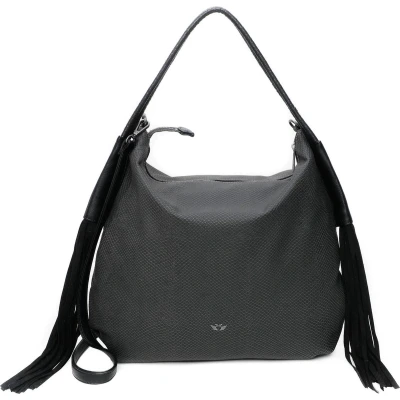 Afbeelding van Fritzi aus Preußen Schoudertas Suede Snake Leja Hobo Black Zwart Veelkleurig