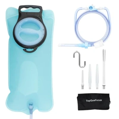 Afbeelding van TopQuaFocus Reizen Draagbare Klysma Zak kit Anel Douche voor Mannen Vrouwen Colon Reiniging 2 Quart