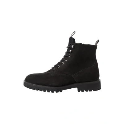 Afbeelding van Marco Tozzi BY Guido Maria Kretschmer Veterboots, Heren, Maat: 41, Black nubuck Schoenen