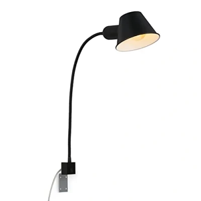 Afbeelding van BRILONER bedlamp leeslamp wandlamp flexibel 1xE27 10W zwart tuimelschakelaar
