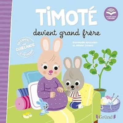 Afbeelding van Timoté devient grand frère (Écoute aussi l&#039;histoire) Album jeunesse À partir de 2 ans: Avec une guirlande à détacher