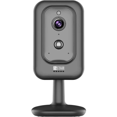 Afbeelding van INSTAR IN 8401 2K+ zwart LAN/WLAN bewakingscamera met AI (AI) IP camera WPA3 2,4 en 5 GHz WiFi 2 weg audio PIR warmtesensor nachtzicht 940nm onzichtbare leds HomeKit MQTT