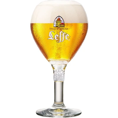 Afbeelding van Leffe Bierglas op Voet 33cl Bier Glas 0,33 l Bolle Vorm 330 ml