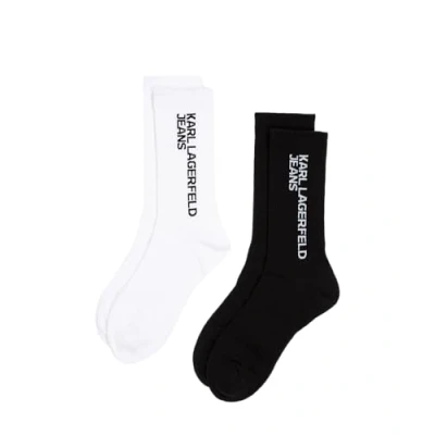 Afbeelding van Karl Lagerfeld Jeans LOGO (PACK OF 2) Sokken, Dames, Maat: 39 42, White black
