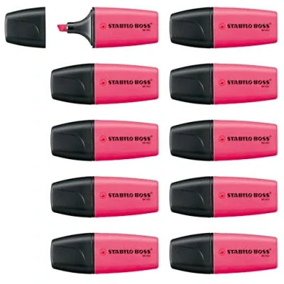 Afbeelding van Tekstmarkeerstift STABILO BOSS MINI 10 stuks roze