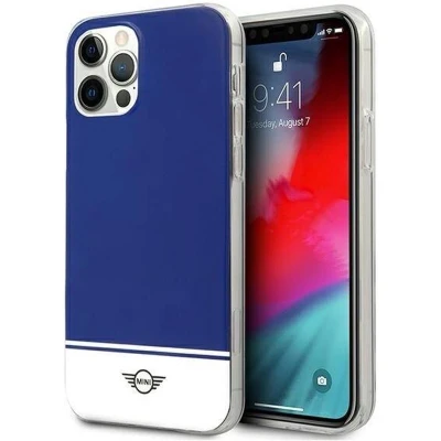 Afbeelding van MINI MIHCP12LPCUBINA IPHONE 12 PRO MAX 6,7&quot; GRANATOWY / BLAUW HARDCASE STRIPE COLLECTION