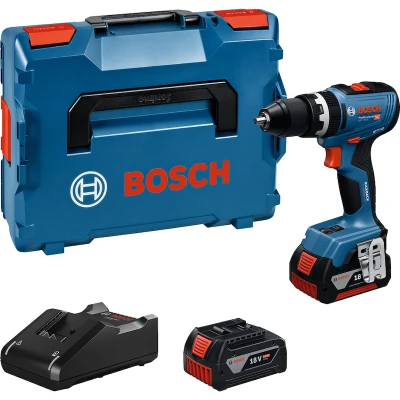 Afbeelding van Bosch Professional 18V System accuschroefklopboormachine GSB 65 (borstelloze motor, koplengte 175, incl. 2 x GBA 5.0Ah accu&#039;s, oplader GAL 40, L BOXX)