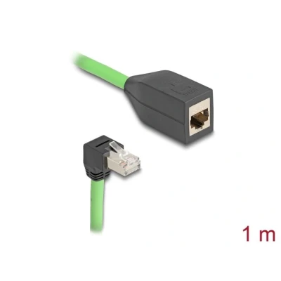 Afbeelding van Delock RJ45 Netzwerk Verlängerungskabel Cat.6A Stecker unten gewinkel