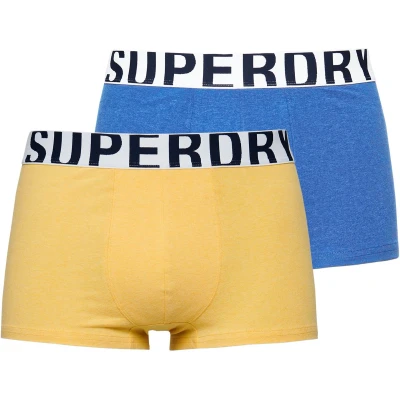 Afbeelding van Superdry Duopak slips van biologisch katoen met logo Heren Ondergoed