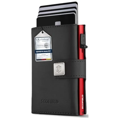 Afbeelding van SF SCOFIELD Trinity Wallet I Pop Up Kaarthouder Heren met muntvak 10 12 kaarten creditcardhouder RFID bescherming Kaartenportemonnee Credit Card Holder Portemonnee Smart