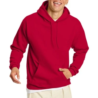 Afbeelding van Hanes Heren Trui EcoSmart Hooded Sweatshirt, Diep Rood, M