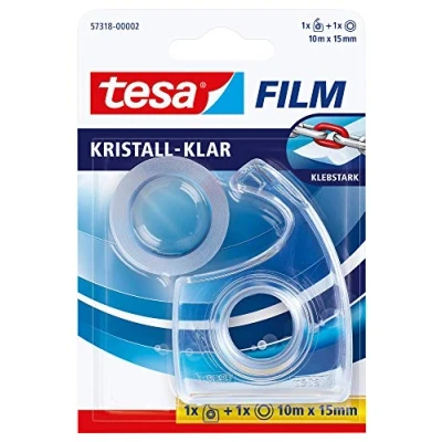 Afbeelding van tesa Bürokleinmaterial 57318 00002 04 tesafilm Kristalhelder Transparant (l x b) 10 m 15 mm 1 stuk(s)