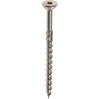 Afbeelding van Woodies Ultimate spaanplaatschroeven 6x60mm platkop geel verzinkt deeldraad T30 61460441 (Per 200 stuks)