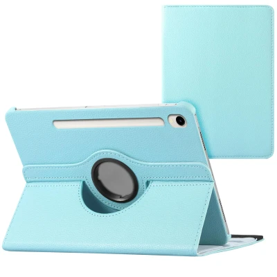 Afbeelding van Samsung Galaxy Tab S9 Hoes: iMoshion 360 Draaibare Bookcase Turquoise Kunstleder Tablet Hoezen