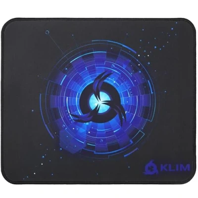 Afbeelding van KLIM Muismat, medium, uitgebreid oppervlak (M) grote muismat voor gamers antislip rubberen onderkant zeer nauwkeurig gestructureerd 320 x 270 4 mm BLAUW