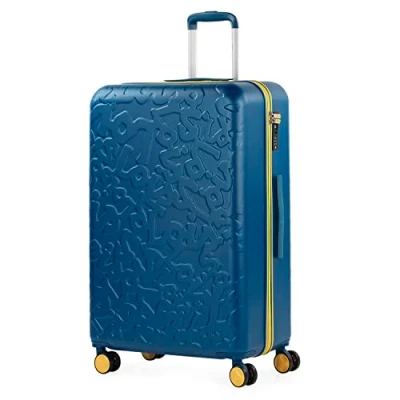 Afbeelding van Lois Grote Koffer Trolley Reiskoffer van Lois. Groot 4 Wielen Combinatieslot. ABS harde schaal 171170, Blauw