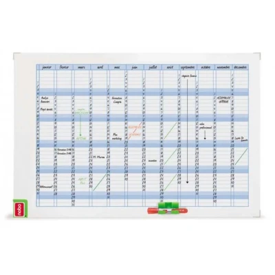 Afbeelding van Nobo Performance Planbord/Whiteboard Jaarplanner aan de Muur 72 x 5 103 Cm Wit