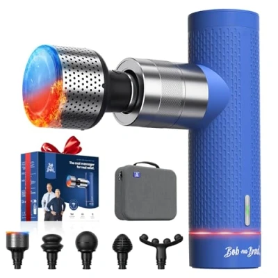 Afbeelding van BOB AND BRAD A7 Pro Massagepistool met Warmte en Koude Therapie, 11mm Amplitude Mini Draagbaar, 3200 RPM Stille Spiermassagepistool voor Pijnverlichting, Cadeau Vader Moeder
