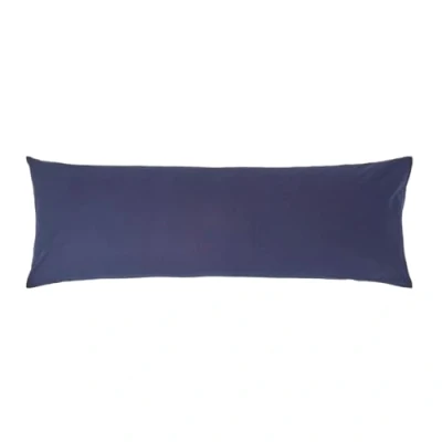 Afbeelding van Homescapes marineblauwe zuiver Egyptisch katoenen lichaamskussensloop, 200 en 400 draadtelling percal equivalent langwerpige kussensloop voor ondersteuning tijdens de zwangerschap, borstvoeding