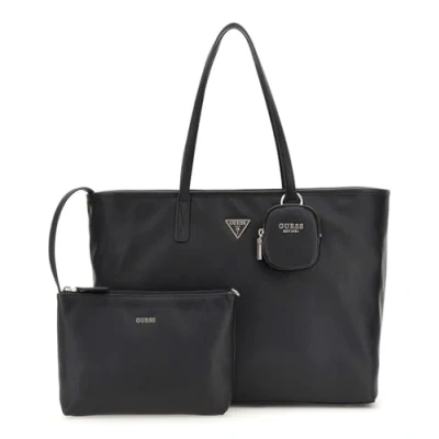 Afbeelding van GUESS shopper schoudertas met laptopvak Power Play II Large Tech Tote Black zwart