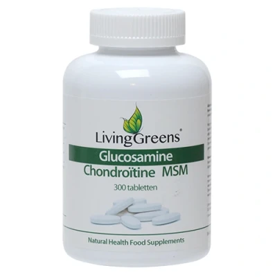 Afbeelding van Livinggreens Glucosamine Chondroitine Msm, 300 tabletten