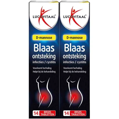 Afbeelding van 2+2 gratis: 2x Lucovitaal Blaasontsteking D Mannose 14 bruistabletten