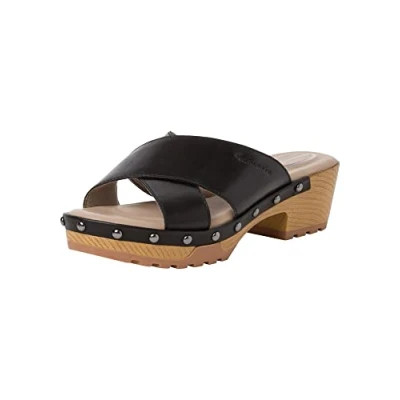 Afbeelding van Tamaris Comfort Muiltjes met hak, Dames, Maat: 38, Black Leer