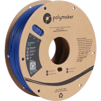 Afbeelding van Polymaker PA06005 PolyMAX Tough Filament PLA kunststof Hoge stijfheid, treksterkte, Slagvast 1.75 mm 750 g Blauw 1 stuk(s)