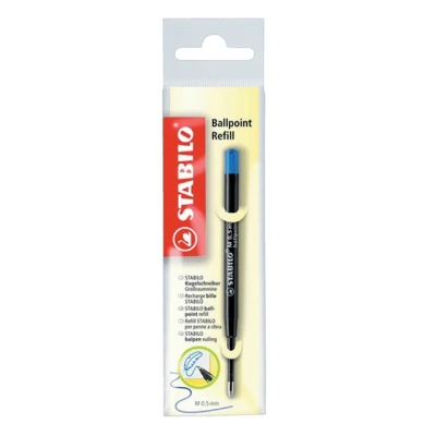 Afbeelding van Balpenvulling STABILO standaard medium blauw blister à 1 stuk