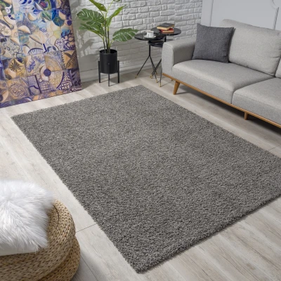 Afbeelding van Shaggy Vloerkleed Grijs Hoogpolig 200x290 cm
