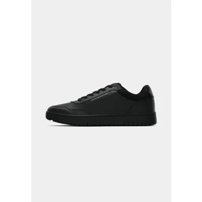 Afbeelding van Tommy Hilfiger TH Basket CORE LTH Sneakers laag, Heren, Maat: 39, Black Leer en imitatieleer