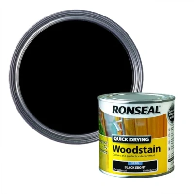 Afbeelding van Ronseal QDWSE250 250 ml Satin Finish Sneldrogende Houtbeits Ebony