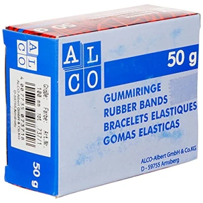 Afbeelding van ALCO Albert 737/1 rubberen ringen Ø 100 mm, doos à 50 gram, rood