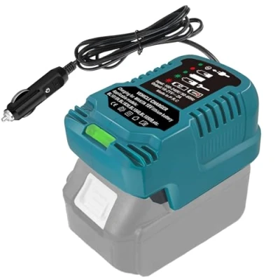 Afbeelding van TPDL Autolader voor Makita 18V accu met led display, autolader, vervanging compatibel BL1860 BL1850 BL1840 BL1830 BL1815