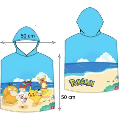 Afbeelding van Pokemon Badponcho Poncho Sneldrogend 50x100 cm (uitgevouwen) One Size (ongeveer 2 5 jaar)