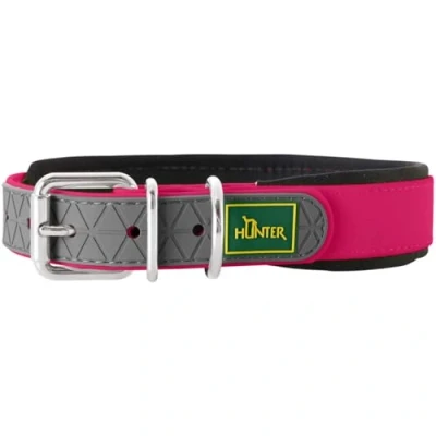 Afbeelding van HUNTER Convenience Comfort Hondenhalsband, kunststof, neopreen, 55 M L, framboos