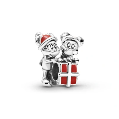 Afbeelding van Pandora 799194C01 Hangbedel Disney Mickey, Minnie and Giftbox zilver