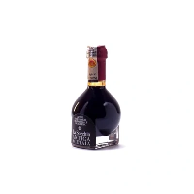 Afbeelding van La Secchia Traditionele balsamicoazijn uit Modena D.O.P. &quot;Affinato&quot;: minimaal 20 jaar oud. 100 ml fles met geblazen glazen doseerdop.