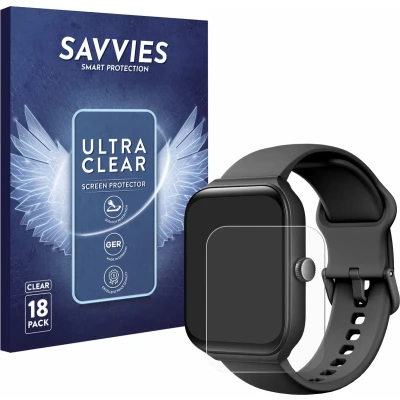 Afbeelding van Savvies (18 Stuks) Schermbeschermer voor Toobur IDW16 1.95&quot; Screen Protector Ultra Transparant