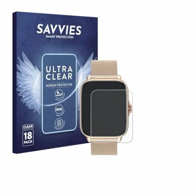 Afbeelding van Savvies Screenprotector voor Smartwatch Y22 1.7&quot; Folie Beschermfolie transparant (18 Stuks)