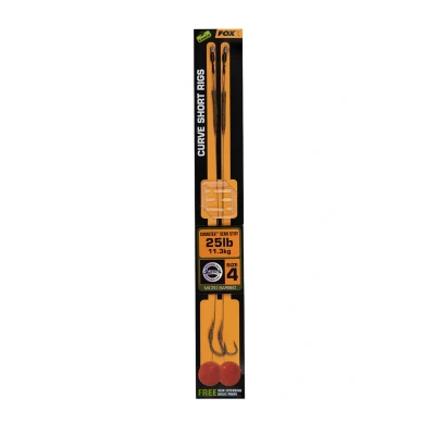 Afbeelding van Fox Edges Curve Short Camotex Semi Stiff Ready Rigs (2 pcs) Maat : Haak 6 20lb