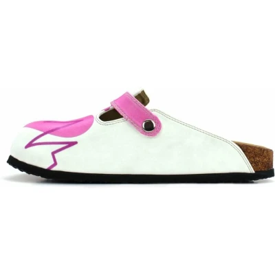 Afbeelding van GOBY Pink Heart Clogs Slippers Hoge kwaliteit Handmade Maat 38