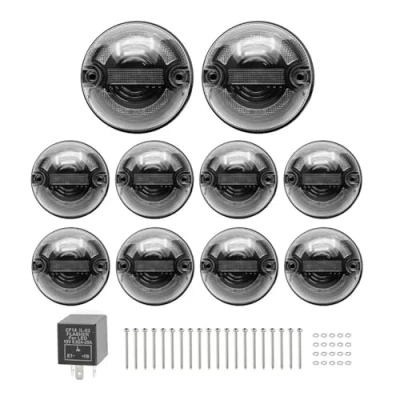 Afbeelding van Achterlichten 10 Stks/set Voor Land Rover 90/110 1983 1990/Voor Defender 1990 2016 Led Auto Indicator Lampen Upgrade Remlampen(Clear)