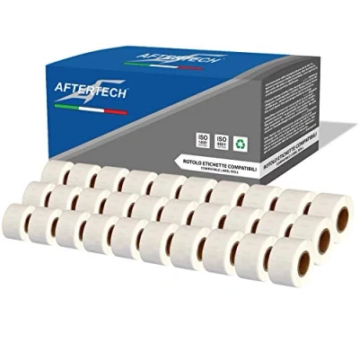 Afbeelding van Aftertech 30 x 99010 28 89 mm compatibele zelfklevende etiketten (130 etiketten/rol = 3900 in totaal) voor Dymo LabelWriter Seiko SLP etiketteermachines S0722370